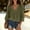 Army Green, variant on Womens Boho Lace Up V Neck Blouse Cute Ruffle 3/4 Sleeve Tops Flowy Beach Vacation Shirts Fall Fashion Going Out Clothing