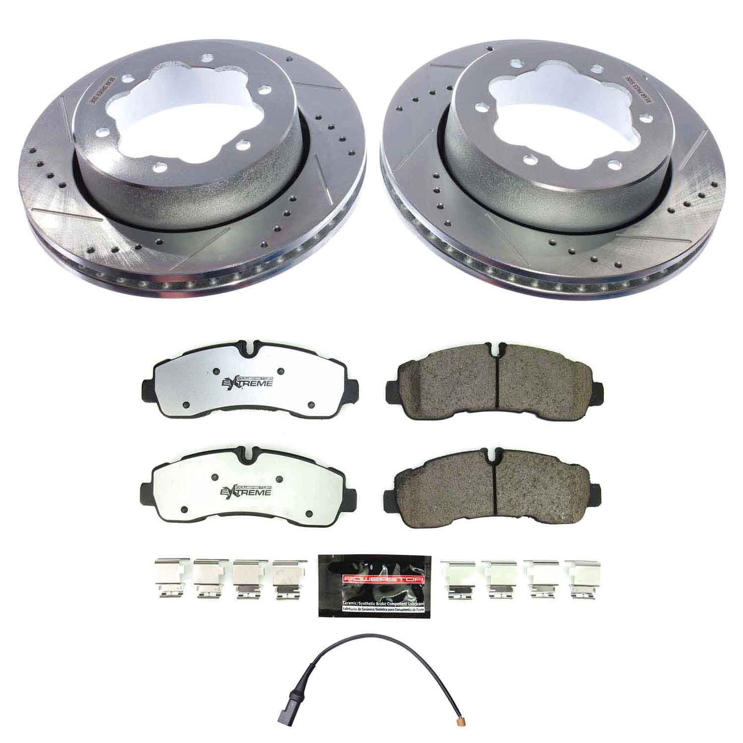 PowerStop Rear Z36 Truck & Tow Brake Pad and Rotor Kit for Ford Transit-350 HD 2020-24, K8981-36