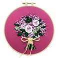 thumbnail image 1 of Amdohai Embroidery Kit for Beginners Cross Stitch Kits Include European Embroidery Special Clothe with Floral Pattern Embroidery Hoop Threads And Needles, 1 of 8