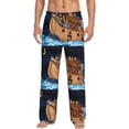 thumbnail image 1 of Fotbe Ocean Scene with Noah's Ark Pantalones de Pijama para Hombre, Pantalones de Dormir, Pantalones de Casa con Cintura Ajustable y Bolsillos-Medium, 1 of 6