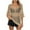 Khaki, variant on Plus Size Swimsuit Cover Up 2026 Summer Hot V-Neck Smock Hollow Casual Short Solid Color Loose Beach Smock