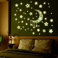 thumbnail image 4 of Fluorescent Moon and Stars Wall Sticker Room Decoration For Living Room Bedroom, 4 of 5