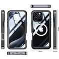 thumbnail image 4 of Decase for iPhone 16 Pro Max Cover Military Grade 360 Full Body Protection Built in Screen Protector,Heavy Duty Rugged Hard Armor Compatible with Mag-Safe Cover for iPhone 16 Pro Max,Black, 4 of 8