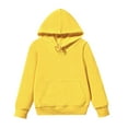 thumbnail image 2 of Ccpelsie Girls Sweatshirt - Soft Cozy Fleece Pullover Girls Hoodies Sweatshirts with Pocket(Yellow,3-4 Years), 2 of 4