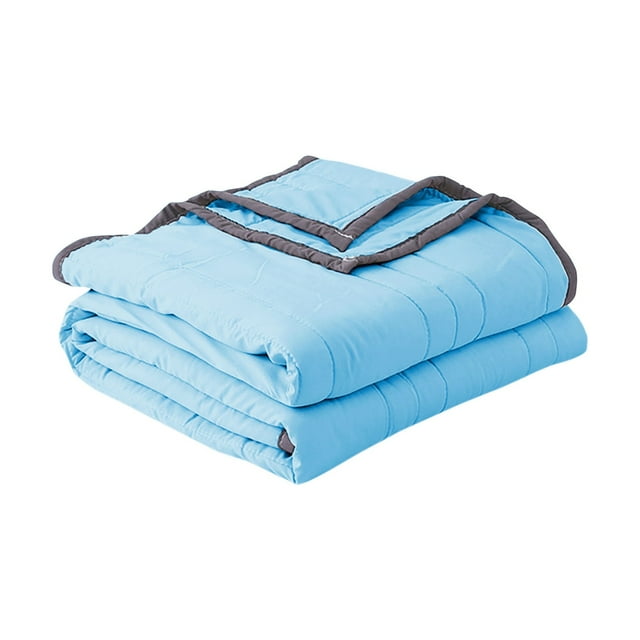 71x79IN Cooling Weighted Blanket, Summer Solid Color Simple Design Cotton Cool Quilt Wrinkle Resistant Summer Blankets with Double Sided Cold Effect, for Bed Couch Sofa, Keep Cool for Night Sweats