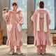 thumbnail image 3 of Conjunto de pijama de franela con capucha para mujer, ropa de dormir cómoda, bonita, Kawaii, gruesa, para el hogar, invierno, navidad, 3 of 3