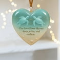 thumbnail image 6 of Personalized Sea Glass Heart Ornament – Lovers Keepsake with Turtle Design – Our Love Flows Like Sea Deep,Calm,and Endless - Christmas Tree Hanging Decor Gift for Friends(1PCS,Acrylic), 6 of 7