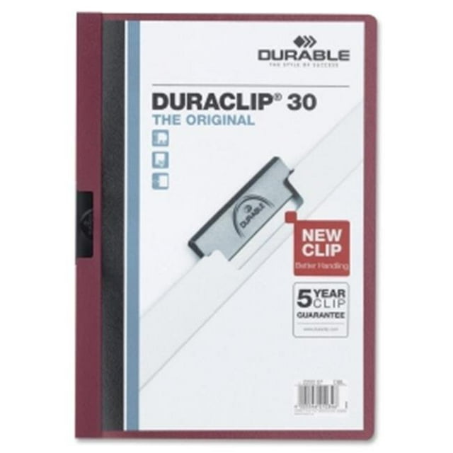 Durable Office Produits 220331 Vinyle Duraclip Rapport Cover- Clear & Marron