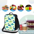 thumbnail image 4 of Disketp Cute Dinosaur Blue Green Insulated Lunch Bag Lunch Box - Lunch Bag for Men Adult Women, 4 of 7