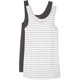 thumbnail image 1 of Paquete de 2 camisetas sin mangas para mujer Slim-Fit gris jaspeado/raya blanca/negroX-Small esquí esquí Gafas de esquí, 1 of 1