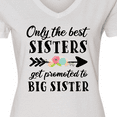thumbnail image 4 of Inktastic Only the Best Sisters Get Promoted to Big Sister Women's V-Neck T-Shirt, 4 of 5