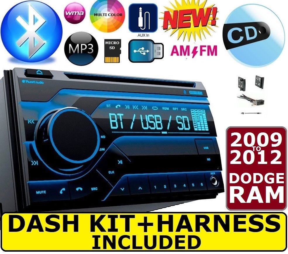 Kenwood Car Radio Bluetooth Dash Kit Harness For 04-10 Chrysler Dodge Jeep