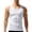 White, variant on Men's Compression Shirt Stretch Tank Top Undershirt Abdomen Workout Vest, Black, AK5315