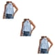 thumbnail image 2 of Jumpingount Blusa casual sin mangas Estética elegante Bowknot Camisa Boda Top Trabajo Viajes Verano Moda Ropa Azul XL Azul XL 3piezas Jumpingount CBP251004, 2 of 6