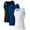 01#black/blue/white, variant on Toptie Men's 3 Pack Under Base Layer Sport Tank Top, Compression Shirt-01#Black/Blue/White-S