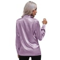 thumbnail image 4 of EFINNY Women's Button Shirts Satin Shirts Imitation Silk Blouses Long Sleeves Commuting Casual Fashion Top, 4 of 8