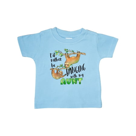 

Inktastic Id Rather Be Hanging with My Aunt- Cute Sloths Gift Baby Boy or Baby Girl T-Shirt