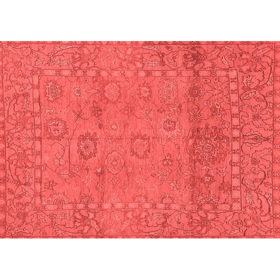 Ahgly Company Indoor Rectangle Abstract Red Modern Area Rugs, 2' x 3'
