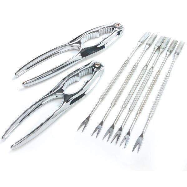 Norpro Seafood Set Crab Cracker and Seafood Fork Set