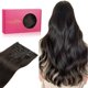 thumbnail image 1 of WENNALIFE Extensiones de cabello humano con clip 24 pulgadas 4.23 oz 7 piezas Extensiones de cabello marrón oscuro Clip en extensiones de cabello humano Remy Clip en extensiones de cabello humano dobl, 1 of 1