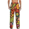 thumbnail image 3 of Balery Men'S Hippie Peace Love Pants,Sleepwear Pants,Pajama Pants,Pj Bottoms Drawstring And Pockets-Medium, 3 of 9