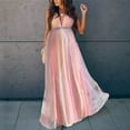 thumbnail image 4 of XASZHN Robe Arc-en-Ciel Unie Taille Haute pour Femme Robe de Maternité Longue Robe à Bretelles Robe de Maternité Extensible Robe Rose pour Femme Rose m, 4 of 8