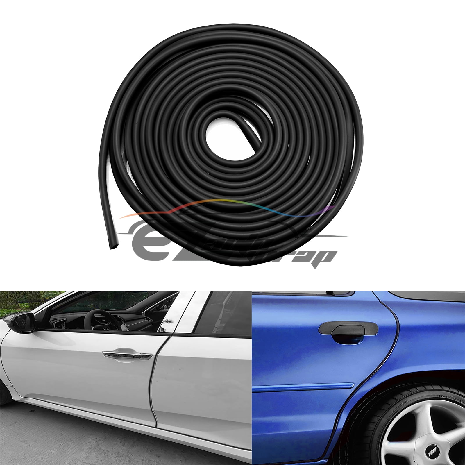 Side Door Protector Black Trim Cover Auto Strips Moulding Accessory for Kia