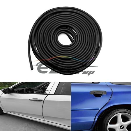 16ft Soft Rubber Flexible Car Vehicle Door Edge Guard Protector Molding Trim Strip Scratch Paint Protection with 3M Self Adhesive (Best Adhesive For Auto Trim)