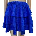 thumbnail image 3 of Mepaouo Girls Metallic Skirt 3-Layer Pleated Ruffle Tutu Polka Dot Carnival Dance Skorts Sizes XXS-XL, 3 of 5