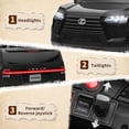 thumbnail image 6 of UBesGoo Licensed Lexus 24V Powered Ride on Car Toy for Kids, Electric Car with Remote Control, LED Lights, Bluetooth, Age 3+, Black, 6 of 8