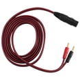 thumbnail image 1 of Cable de altavoz XLR a banana, cable de audio XLR de 3 pines hembra a conectores banana dobles, conector chapado en oro de 4 mm a XLR3 Pro HiFi, 1 of 8