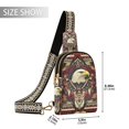 thumbnail image 2 of FORMRS Womens Crossbody Sling Bag Travel Daypack Shoulder Chest Backpack, Red Abstract Eagle, 2 of 7