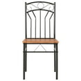 thumbnail image 2 of vidaXL Dining Chairs 4 pcs Brown MDF, 2 of 5