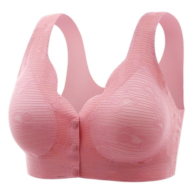 Timegard Womens Front Closure Bras No Underwire Full Coverage High Support Comfortable Seniors Bralette