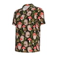 thumbnail image 2 of Balery Edgehog and Mushrooms Printed Men’s Short Sleeve Polo Shirt, Midweight Men's Shirt,Golf Polo shirts -Large, 2 of 9