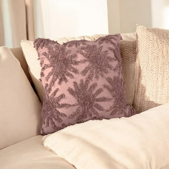 LUSHLYF Blush Burst Tufted Cushion Cover