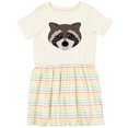 thumbnail image 3 of Inktastic Raccoon Animal Face Girls Toddler Dress, 3 of 5