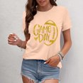 thumbnail image 4 of Karight Football Shirts for Women Game Day T Shirts Football Outfits Funny Graphic Tee Casual Short Sleeve Tee Shirts, 4 of 4
