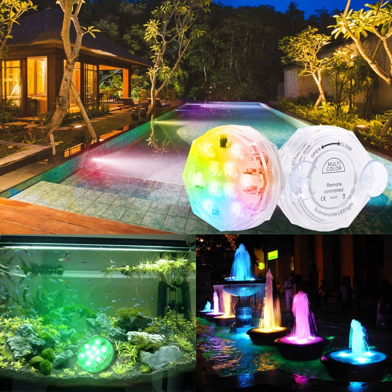DONGPAI Pond Lights RGB Underwater Waterproof Pool Light, Remote