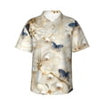 thumbnail image 1 of Balery Elegant Butterflies And Pearls Camisas hawaianas de manga corta para hombre, camisas playeras de corte holgado, camisas de vacaciones con botones,Medium, 1 of 7