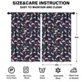 thumbnail image 2 of Unicorn and Planet Black Pattern Insulated Teens Curtains Set Of 2, Bedroom Essentials, Toddler Room Decor 52"x84", 2 of 5