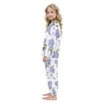 thumbnail image 4 of Fluffy Pajamas Set Fuzzy Winter Warm Pj Sets Pullover Tops and Long Pants Blue Hydrangea X-Large, 4 of 8