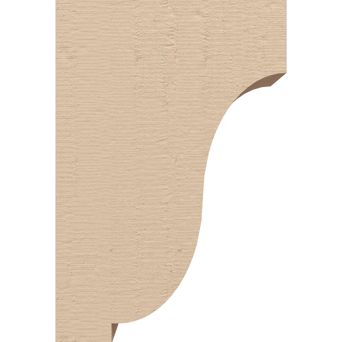 2"W x 4"D x 6"H Classic Van Buren Rough Cedar Woodgrain TimberThane Corbel, Primed Tan