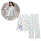 thumbnail image 4 of Conjunto de pijama de manga larga para niña, de 2 piezas, con escote en V, transpirable, agradable para la piel y con estampado adorable, talla M, 4 of 8