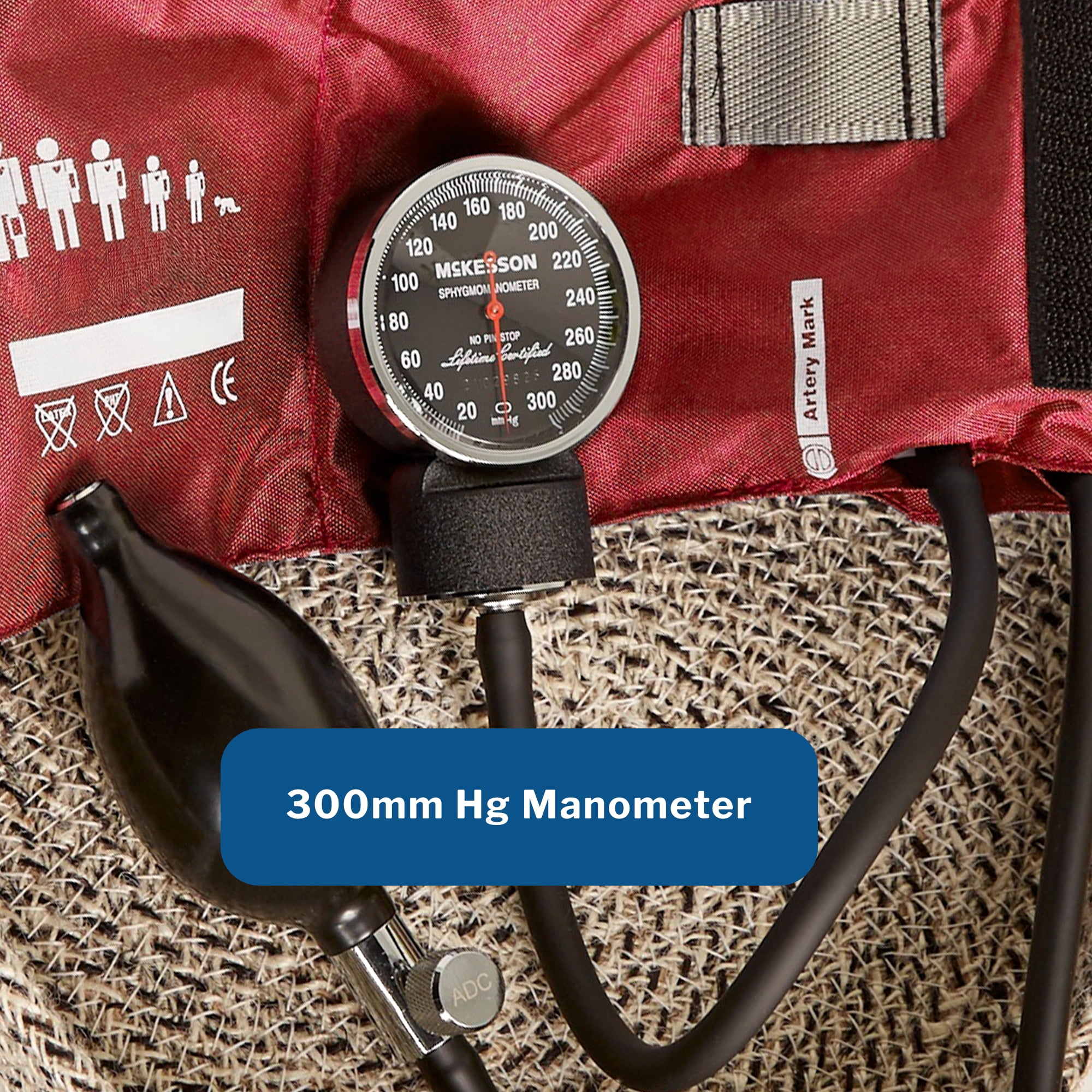McKesson Lumeon Arm Aneroid Sphygmomanometer Blood Pressure Monitor, Large, 1 Ct