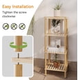 thumbnail image 4 of Bamboo Bathroom Shelf, 4-Tier Bathroom Storage Shelf, Multifunctional Storage Rack for Living Room Bedroom Kitchen, Space Saver, 4 of 8