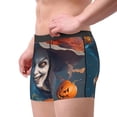 thumbnail image 2 of Pofeuu Modern Style Pumpkin Witch Print Men’s Boxer Briefs, Moisture-Wicking Underwear, Regular,Trunk-Large, 2 of 5