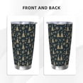 thumbnail image 3 of Rateoe Gold Snowflake Christmas Tree Printed Car Guy Gifts for Men Women Tumbler - 20oz/590ml Double Wall Vacuum Insulated Stainless Steel Travel Tumbler Cups with Lid & Straw-Without Straw, 3 of 8