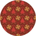 thumbnail image 1 of Ahgly Company Indoor Round Patterned Mahogany Brown Area Rugs, 6' Round, 1 of 1