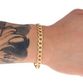 thumbnail image 3 of Nuragold 10K Real Yellow Gold Cuban Curb Link Chain Bracelet 7"-9" (2mm-7.5mm) Italian Jewelry for Men & Women, 3 of 20